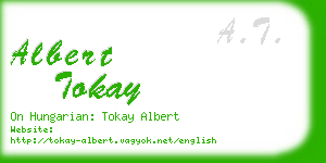 albert tokay business card